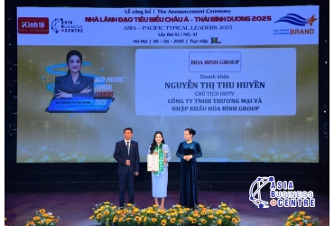 Hòa Bình Group khẳng định vị thế thương hiệu Việt tại Lễ vinh danh Thương hiệu tiêu biểu Châu Á – Thái Bình Dương 2025